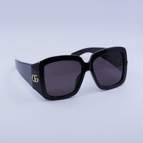 Gucci GG1402SA 001 Sunglasses Black Square Frame, Grey Lenses main image 6